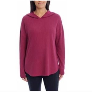 Chaser Waffle Knit Thermal Hoodie Size in Sugar Plum XL